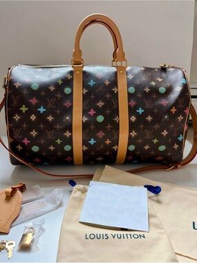 LV Monogrammed Tyler the Creator Collab Keepall 45 Travel Duffle Bag Rare